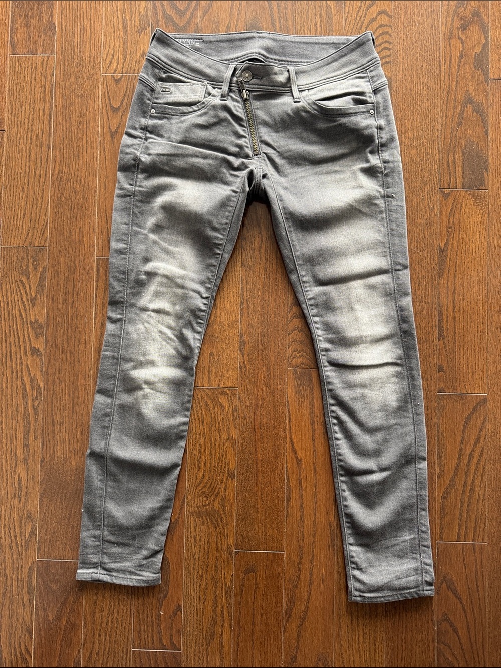 G-Star Lynn Zi Mid Skinny Jeans in Charcoal Gray